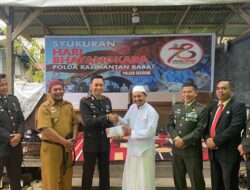 Polsek Sekayam Gelar Syukuran HUT ke-79 Bhayangkara di Ponpes Kembang Serai